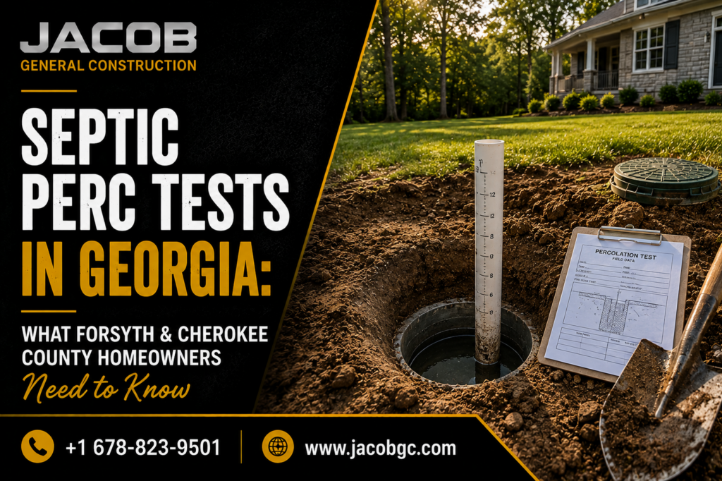 Septic Perc Tests in Georgia: What Forsyth & Cherokee County Homeowners Need to Know