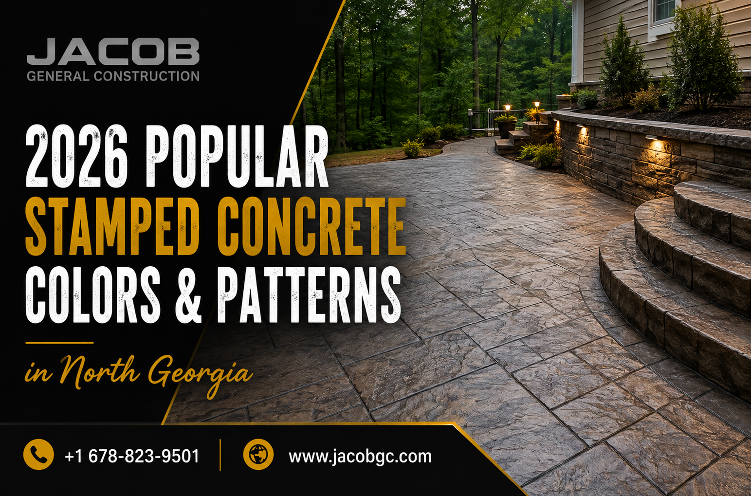 2026 Popular Stamped Concrete Colors & Patterns in North Georgia