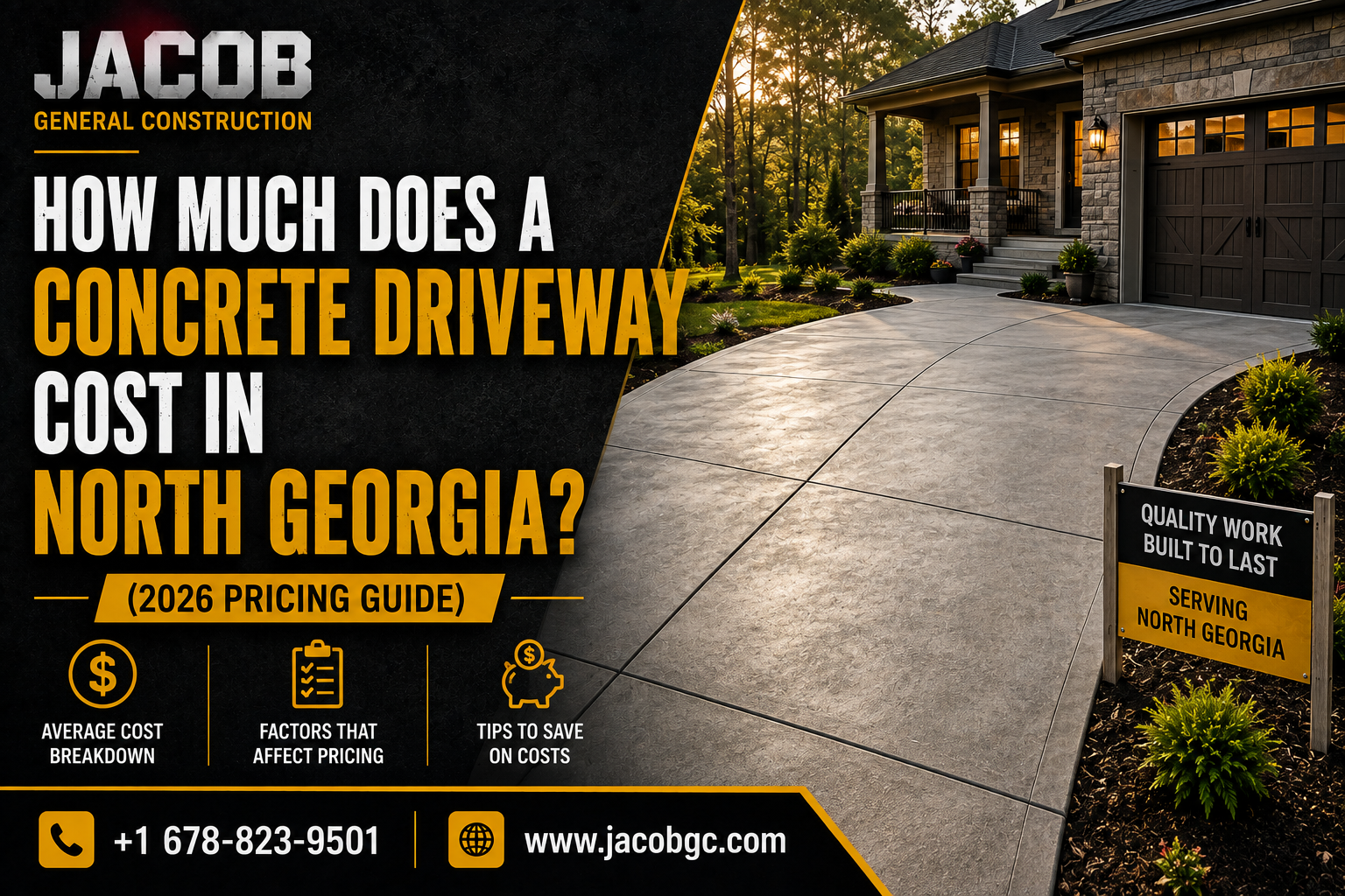 How Much Does a Concrete Driveway Cost in North Georgia? (2026 Pricing Guide)
