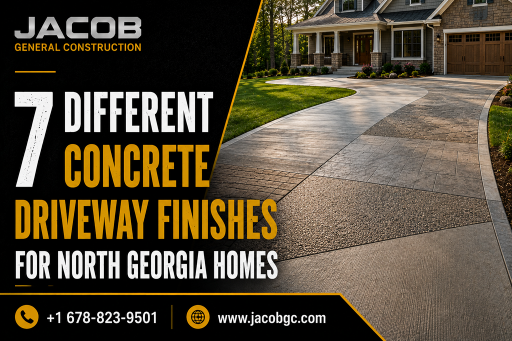 7 Different Concrete Driveway Finishes for North Georgia Homes