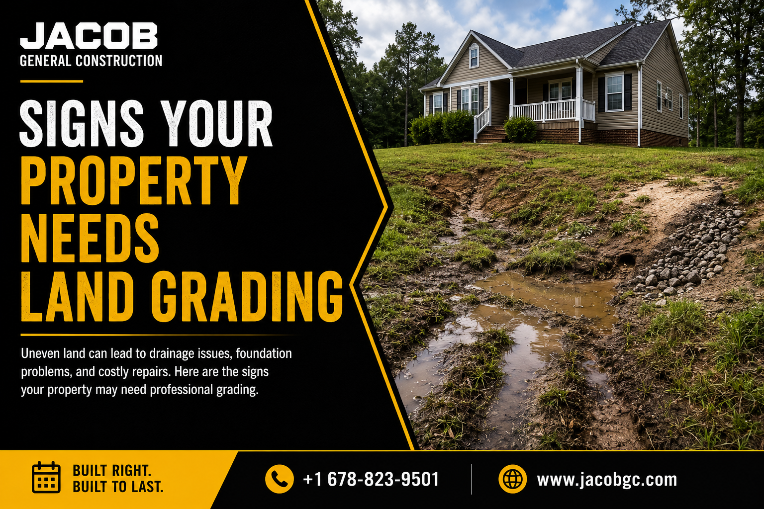 Signs Your Property Needs Land Grading