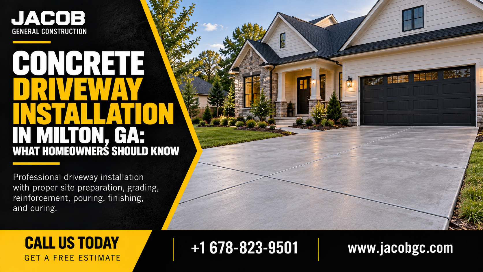 Concrete Driveway Installation in Milton, GA: What Homeowners Should Know
