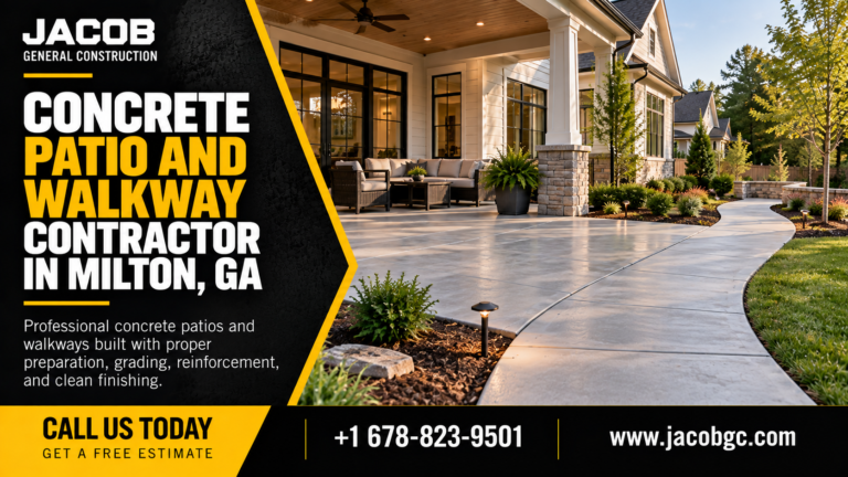 Concrete Patio and Walkway Contractor in Milton, GA