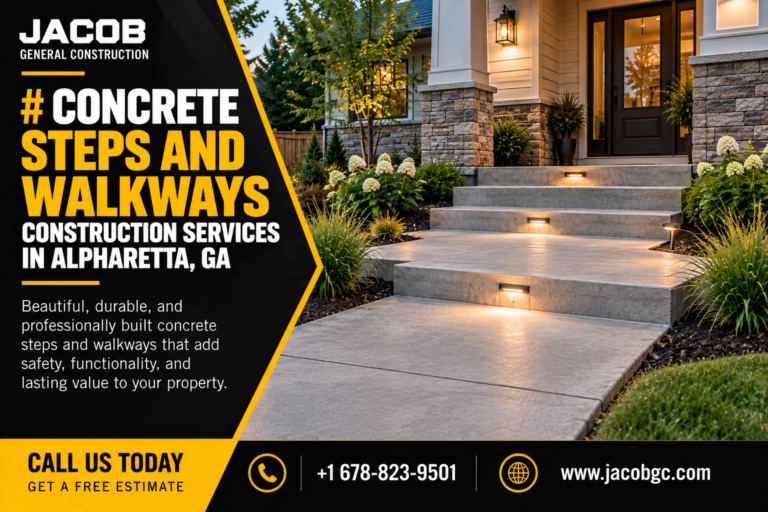Concrete Steps and Walkways Construction Services in Alpharetta, GA