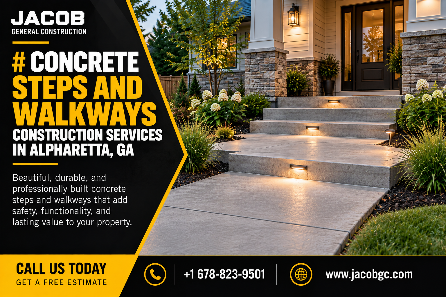 Concrete Steps and Walkways Construction Services in Alpharetta, GA