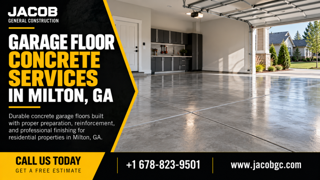 Garage Floor Concrete Services in Milton, GA